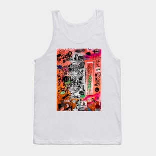 Graffiti Street Tags NYC Stickers Tank Top